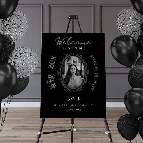 Photo RIP 20s 30th Birthday Party Welcome Sign