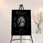 Photo RIP 20s 30th Birthday Party Welcome Sign<br><div class="desc">Welcome your guests with this stylish sign,  featuring custom photo and text. Easily add your own details by clicking on the "personalize" option.</div>