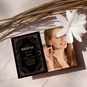 Photo Roaring 20s Gatsby Art Deco Bridal Shower Invitation
