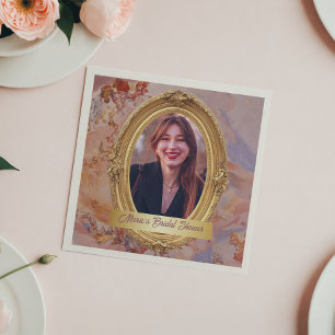 Photo Rococo Soft Renaissance Gold Bridal Shower Napkins
