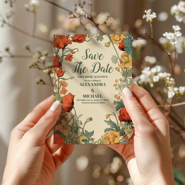 Photo Romantic Art Nouveau Wedding Save The Date (Creator Uploaded)