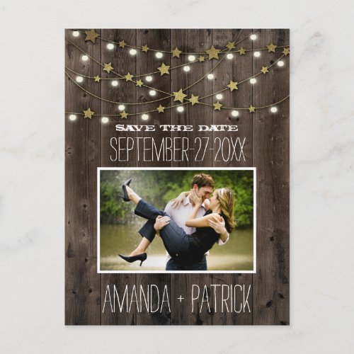 Photo Rustic Barn Wood Wedding Save The Date Cards