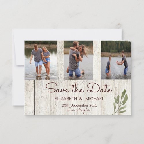 Photo Rustic Chic Modern Simple Wedding Save The Date
