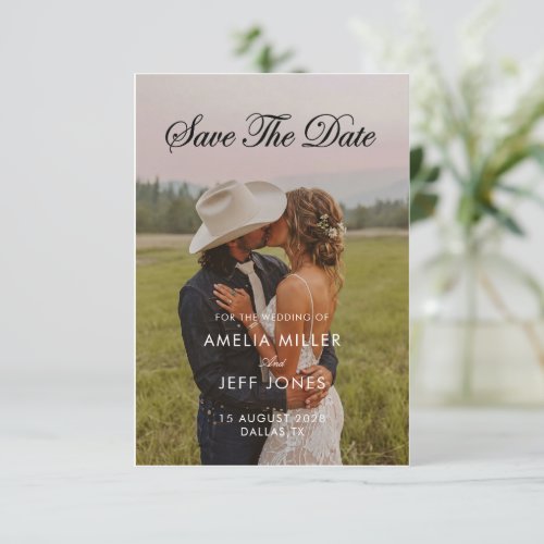 photo rustic minimal simple modern stylish save the date