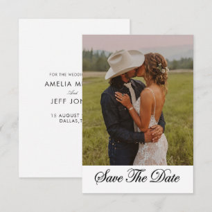 photo rustic minimal simple modern stylish save the date