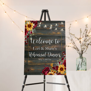  Photo Rustic Rose and Aster QR Code Rehearsal Foam Board