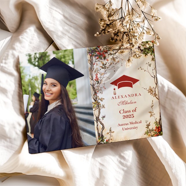 Photo Rustic Wildflowers Graduation Party Announcement (Creator Uploaded)