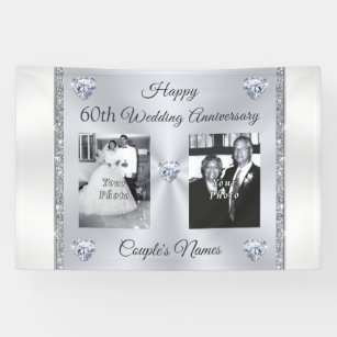 60th Anniversary Decorations, 60th Diamond Wedding Glitter Banners, 60th  Anniversary Bunting Flag an…See more 60th Anniversary Decorations, 60th