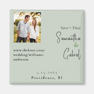 Photo Sage Wedding Save the Date Magnet