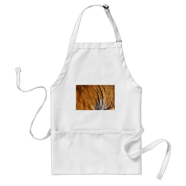 Photo-sampled Tiger Stripes Big Cat Wildlife Adult Apron (Front)