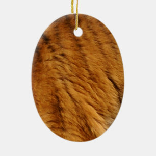 Photo-sampled Tiger Stripes Big Cat Wildlife Ceramic Ornament