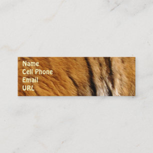 Photo-sampled Tiger Stripes Big Cat Wildlife Mini Business Card