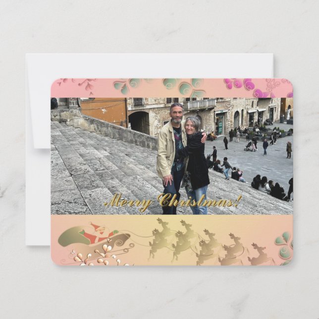 Photo Santa Flat Holiday Card (Front)