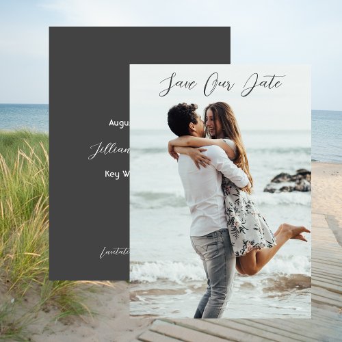 Photo Save Our Date Wedding Engagement Invitation