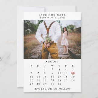 Photo Save The Date Calendar