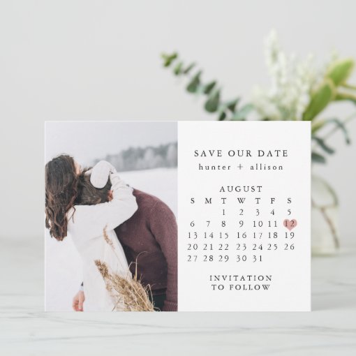 Photo Save The Date Calendar | Zazzle