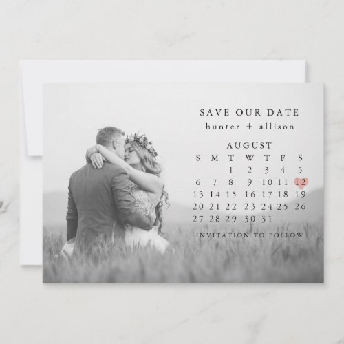 Photo Save The Date Calendar