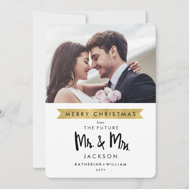 Photo Save The Date | Christmas Future Mr and Mrs (Front)