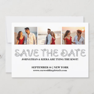 Photo save the date editable couples wedding invitation