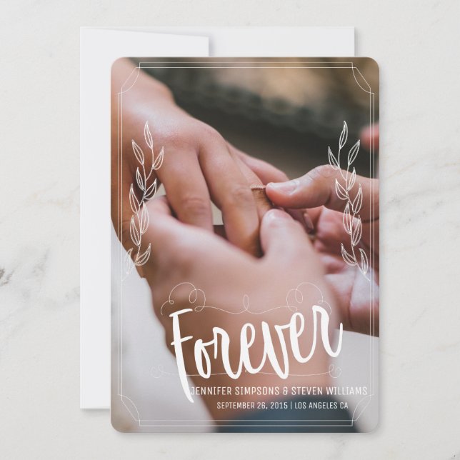 Photo Save the Date forever design Invitation (Front)