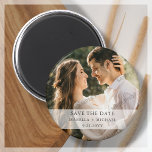 Photo Save The Date Magnet<br><div class="desc">Customizable Save the Date magnet,  featuring a photo with opaque area for your details.</div>