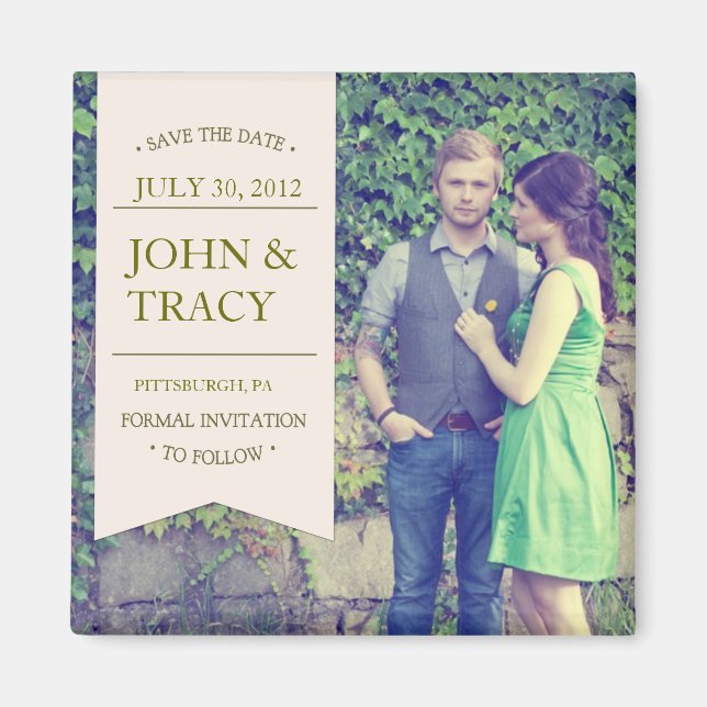Photo Save the Date Magnet - Banner (Front)