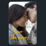 Photo Save The Date Magnet - Custom Wedding<br><div class="desc">Celebrate your love with this custom photo save-the-date magnet! Perfect for wedding announcements, vow renewals, or anniversary gifts. Personalize with your favorite photo, names, and wedding date in elegant fonts. Durable design sticks securely to fridges for daily reminders. [ALT text: Personalized wedding save-the-date magnet with couple's photo and custom text,...</div>