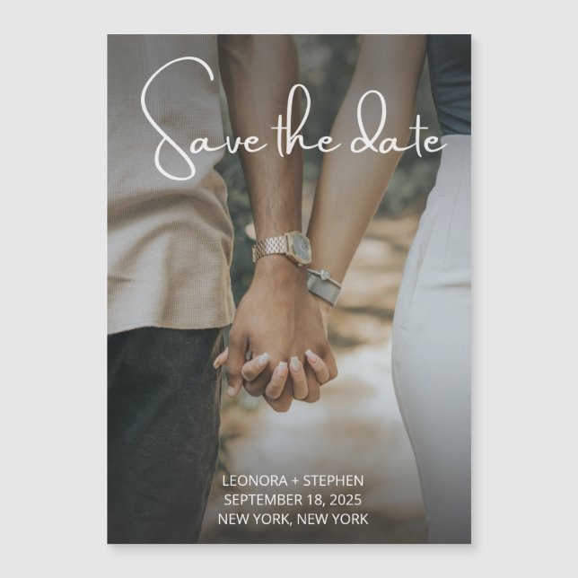 Photo  Save the Date  Magnetic Invitation (Front)