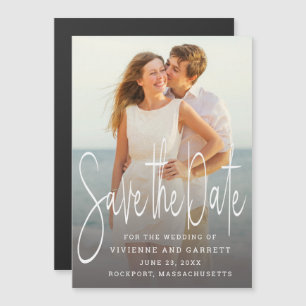 Photo Save the Date Magnets, One Photo Magnetic Invitation