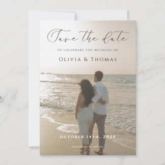 Photo Save The Date | Minimalist Elegant Card 