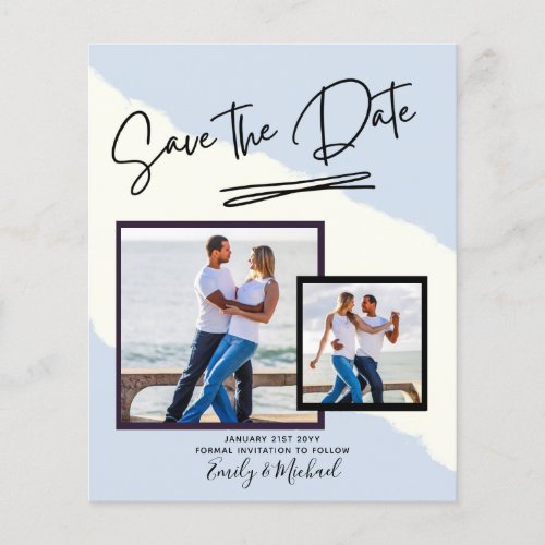 PHOTO Save The Date _ Modern Handwritten Script Flyer