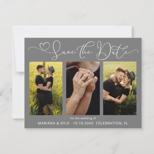 Photo Save the Date Modern Wedding Announcement