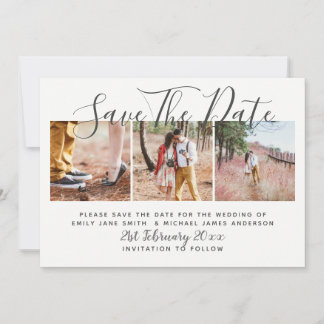 PHOTO SAVE THE DATE Modern Wedding Invitation