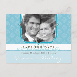 PHOTO SAVE THE DATE :: pictureframe elegance 1 Announcement Postcard