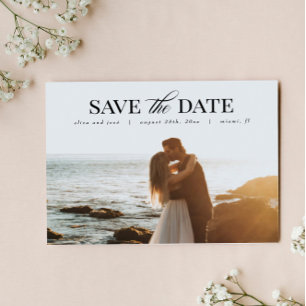 Photo Save the Date Post Card, Elegant Postcard