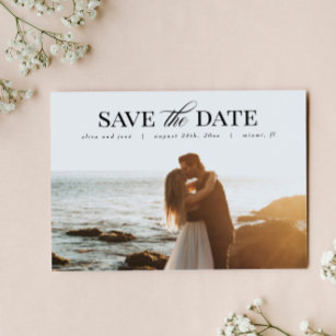 Photo Save the Date Post Card, Elegant Postcard