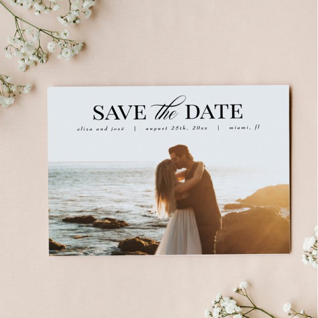 Photo Save the Date Post Card, Elegant Postcard (Creator Uploaded)