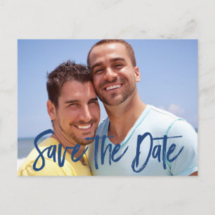 Photo Save The Date Postcards For Gay Wedding