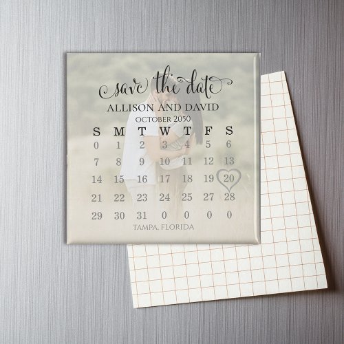 Photo Save the Date Simple Minimalist Magnet