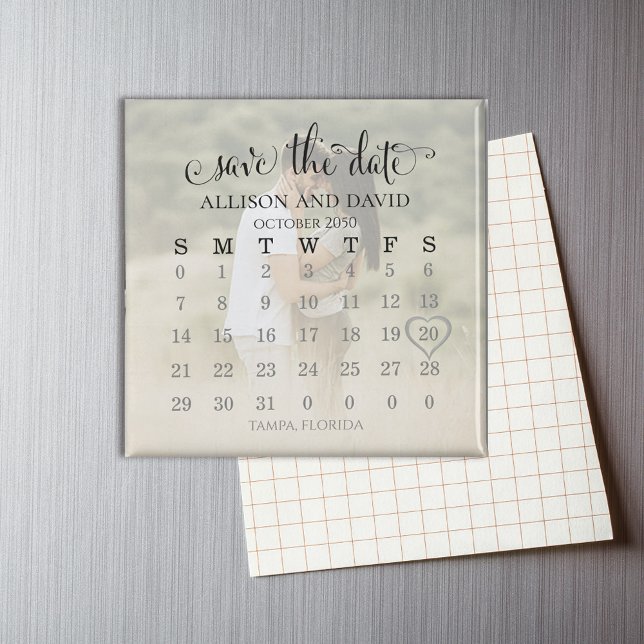 Photo Save the Date Simple Minimalist Magnet (Creator Uploaded)