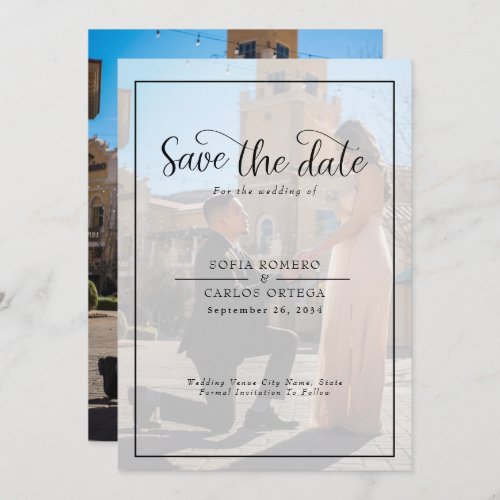 Photo Save The Date Wedding Invitation
