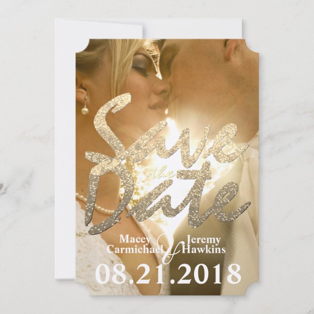 Photo Save The Date Wedding Invitation (Front)