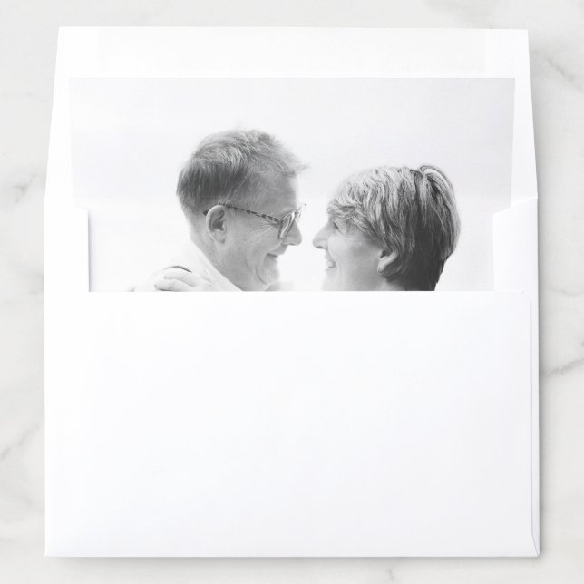 Photo Save the Date Wedding Picture Simple Modern Envelope Liner (In Envelope)