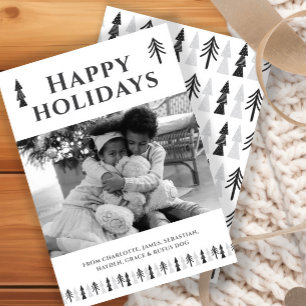 Photo Scandinavian Christmas Tree Personalized Holiday Card