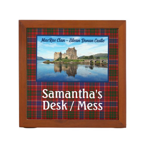 Photo Scottish MacRae Clan Eilean Donan Castle Desk Organizer