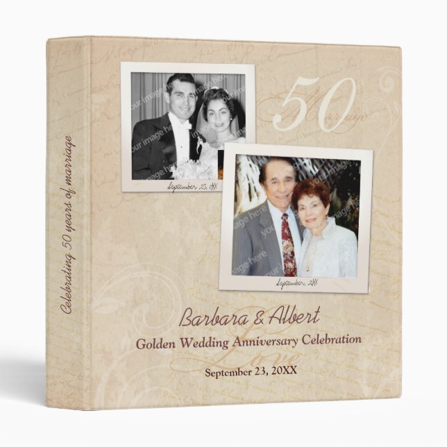 Photo Scrapbook Any Anniversary 3 Ring Binder (Front/Spine)
