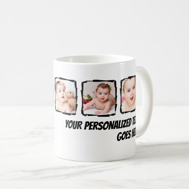 Photo Scribble Frame Personalized Coffee Mug (Front Right)