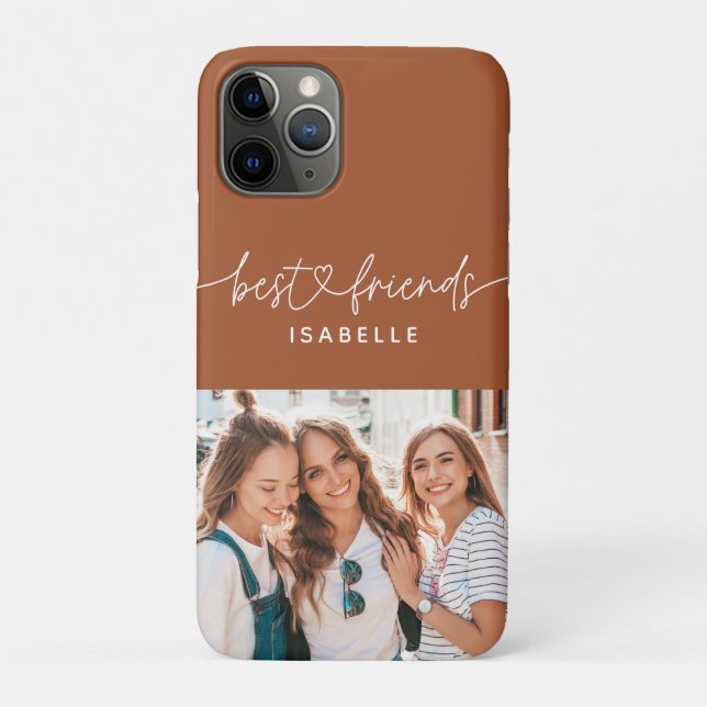 Photo script girly fun typography best friends Case-Mate iPhone case (Back)