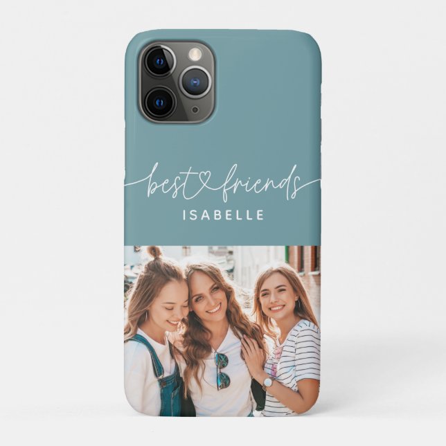 Photo script girly fun typography best friends Case-Mate iPhone case (Back)
