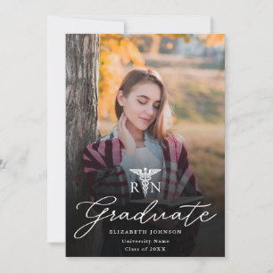 Photo Script RN Nursing Graduation Announcement